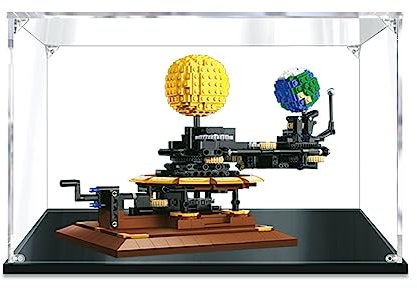 AZIZAT Acryl-Vitrine, transparente Show-Box, Display-Box für LEGO der Stern – Kugelbahn, Drei-Kugel-Instrumenten-Baustein-Modell. (nur Aufbewahrungsbox, 3 mm)