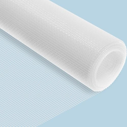 REDTRON Fiberglas-Fliegengitter Gewebe 1,2 x 2,5 m, DIY Insektenschutz Fliegennetz für Türen und Fenster, Fenster Fliegennetz gegen Mücken und Katzen, Weiß