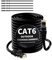 Mygatti 75 Metri CAT6 Cavo Ethernet per Esterno/Interno-Nero,cavo di rete Internet Gigabit,resistente,impermeabile,posa diretta,per fotocamera POE,cat 6 cavo patch LAN RJ45+25 fascette