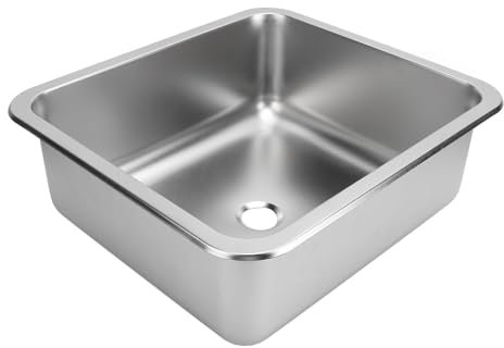 Fregadero para RV, Fregadero de Cocina Rectangular Versátil de Gran Capacidad de Acero Inoxidable 304, Fregadero de Cocina para Caravana para Caravana, Autocaravana, Barco,(Plata pulida cepillada.)