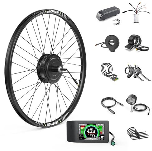 BAFANG 48V 500W Rear E-Bike Conversion Kit - Universal Fit for 27.5 Wheel, Includes Rear Cassette Hub Motor with Rim, EKD01 Display, PAS Sensor & Controller for City & Mountain Bikes
