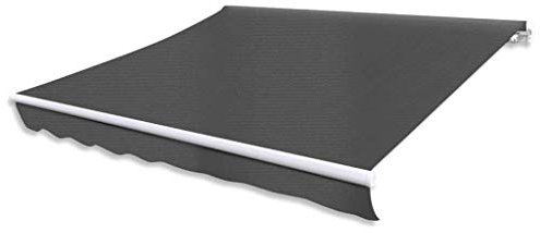 Iiaky Gelenkarmmarkise Handbetrieben 300 cm Anthrazit Markise Wohnwagen Kassettenmarkise