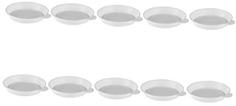 BAZEITFLOW 10pièces Coupelle Plastique pour Pots De Assiette De Drainage pour Plantes Diamètre Blanc