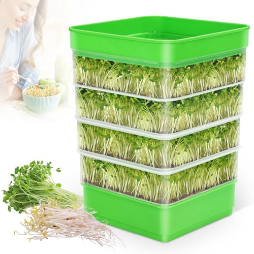 Gifeerory Kit per la coltivazione di semi di fagioli a 4 piani, semi di erba di grano