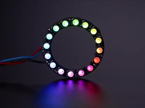 Adafruit NeoPixel Ring - 16 x 5050 RGBW LEDs w/ Integrated Drivers - Warm White - ~3000K [ADA2854]