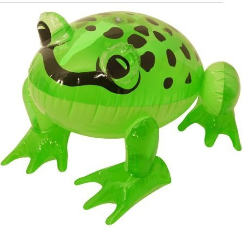 2 x Aufblasbare grün Frosch 39 cm – tolles Scene Setter