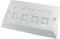 World of Data CAT5e Double Socket Quad Port Faceplate - Socket - RJ45 - Ethernet - Network - Face Plate Module