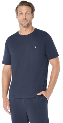 Nautica Men's Anchor Crew Neck Sleep Shirt, Maritime Navy, X-Large