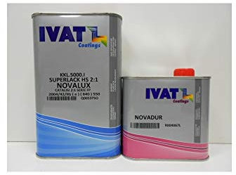 IVAT KKL.5000 Vernice Trasparente Acrilico BICOMPONENTE CATALIZZATORE lt 1+0,5