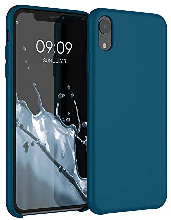 kwmobile Case Compatible with Apple iPhone XR Case - TPU Silicone Phone Cover with Soft Finish - Teal Matte
