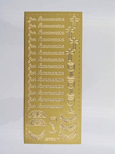 Sticker Zur Kommunion gold