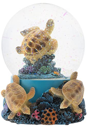 Elanze Designs Coral Reef Sea Turtles Wasserkugel mit Musik, 100 mm