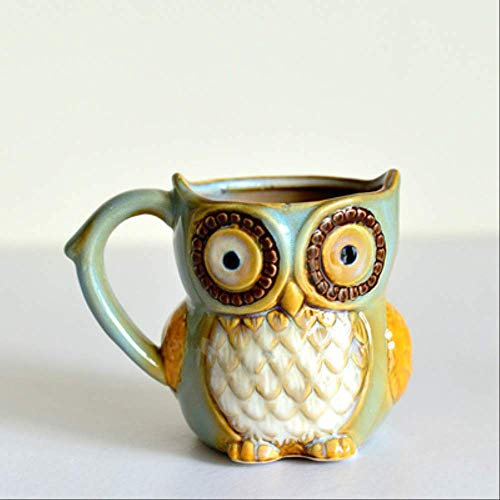 Owl Mug,Ceramic Coffee Cup,Funny Cute Cartoon Coffee Beer Mug Home Kitchen Office Cups Bule