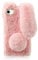 Mikikit Pink Bunny Fluffy Phone Case for 7/8, SE 2020 Cute Plush Stuffed 3d Animal Cartoon Furry Case for girl, Soft fuzzy faux protective Cover for 7/8/SE 2 New