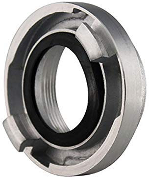 Storz Kupplung mit Innengewinde Alu Schlauchkupplung Feuerwehrkupplung Festkupplung mit Dichtung für BAU- und Industries Gewebeschläuche (57x95mm)