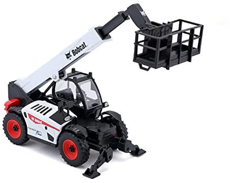 Burago | Collection Construction | Chariot élévateur Bobcat T40.180 SLP | | Reproduction de Voiture Miniature à échelle 1/50 | Blanc | Jouet pour Enfant à Collectionner | B18-32088