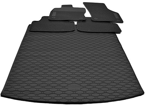 Mattenprofis Gummimatten + Gummi Kofferraumwanne Set passend für VW Golf 7 VII Variant ab Bj.2013 - 2020 GKK, schwarz