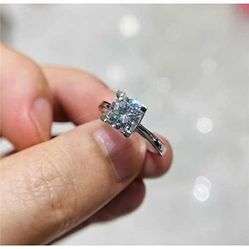 DJMJHG Brief Ringe W Design 925 Sterling Silber Ring Für Frauen Edlen Schmuck Fashion Party Zubehör 4.5