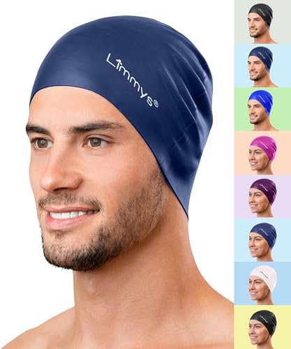 Cuffia da Nuoto Premium Limmys per Adulti – Cuffia in Silicone Morbido per Donne & Uomini – Vestibilità Confortevole, Profilata, Resistente al Cloro, Ipoallergenica