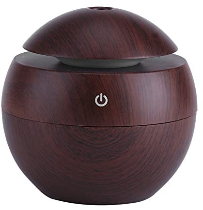 Tiiyee Aroma Diffuser, Aromatherapie Diffusoren Luftbefeuchter ätherische öle USB Kugelform Luftreiniger 130ml Mini Raumbefeuchter Ultraschall Für Schlafzimmer Büro Yoga Spa Wohnzimmer Braun