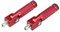 Motoforti 1 paire de repose-pieds pliables universels en alliage d'aluminium pour moto Rouge