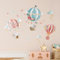 Tanlaby Heißluftballon Wandtattoo Karikatur Tiere Wandsticker Fuchs Elefant Schmetterling Wandaufkleber für Kinder Babyzimmer Wohnzimmer Schlafzimmer Kinderzimmer Hause Wanddekoration