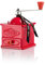 Elma Molinillo Café Manual de Estilo Vintage con Dos Posiciones de Ajuste | Chapa, Uso Decorativo, Color Rojo, 10,5 x 10,5 x 15,5 cm | No Muele Café