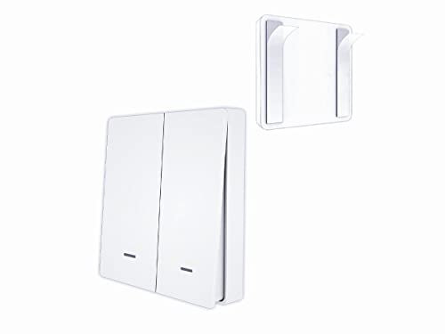 ZigBee Interruptor Inalámbrico, ZigBee Scene Switch Con 9 Escenas, Mando ZigBee Para Luces Led, App Tuya y Smart Life, Alimentación Con Pilas (2 Botones)