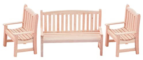 Yardwe 1 Satz Puppenhausmöbel Puppenhaus-gartenstuhl Sitzbank Mini-Sessel Mini-parkbänke Esszimmerstuhl Stühle 1 12 Puppenstubenmöbel Liegesofa Weihnachten Kleine Armlehne Hölzern Kind