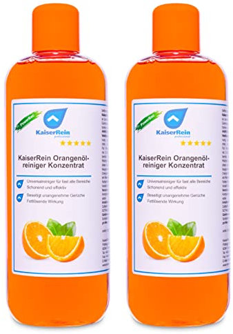 KaiserRein Orangenölreiniger 2x500 ml Konzentrat Orangenreiniger, Orangen Öl, Orangenöl-Reiniger I Allzweckreiniger I Universalreiniger I Fettlöser