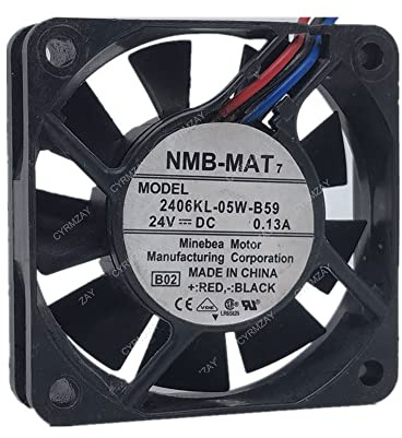 CYRMZAY Compatible For NMB-MAT 2406KL-05W-B59 6015 24V 0.13A 3-Wire cooling fan