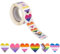 Mix Pride Herz-Aufkleber für LGBTQ Pride Parades and Events Regenbogenflagge herzförmige Aufkleber auf einer Rolle