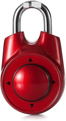 Serrures à bagages, serrure à code, cadenas à combinaison unidirectionnelle, cadran rapide, à définir vous-même for casier ou boîte de rangement à l'école ou à la salle de sport (couleur : rouge) ( Co