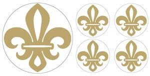 Generisch Aufkleber-Set Lilie, Gold, Vinyl, Klassisch, Sticker_Set, Sticker