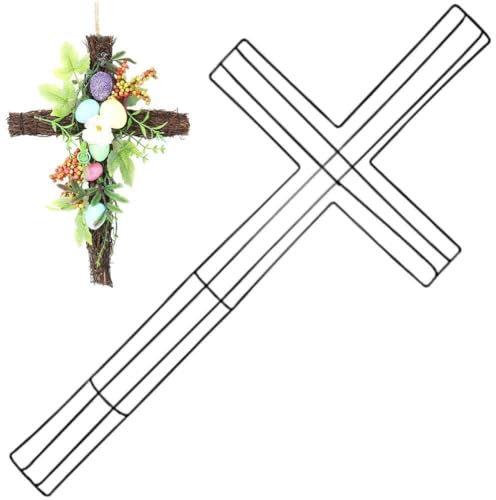 Bemvp Metall Kranz Kreuz Halterung DIY Handgemachte Ostern Girlande Unterstützung Halter Für Home Festival Party Outdoor Garten Dekoration