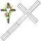 Bemvp Metall Kranz Kreuz Halterung DIY Handgemachte Ostern Girlande Unterstützung Halter Für Home Festival Party Outdoor Garten Dekoration