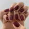 NATOSU 24 pièces pointe Flash bordeaux presse sur ongles faux ongles couverture complète faux ongles dessins ongles acryliques brillants