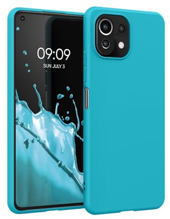 kwmobile Custodia Compatibile con Xiaomi 11 Lite (5G) NE/Mi 11 Lite (5G) Cover - Back Case per Smartphone in Silicone TPU - Protezione Gommata - ghiaccio freddo