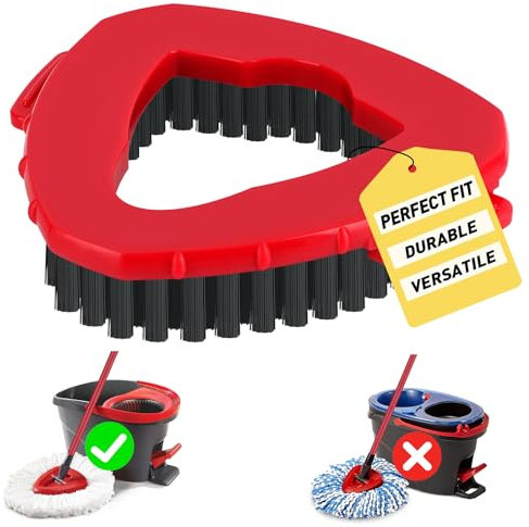 1 Pack Scrub Brush Replacement Head for O Cedar EasyWrin Spin Mop 1 Tank System, Spin Mop Replace Head Base, Shower Floor Scrubber, Hard Bristle Cleaning Brush for Bathroom Kitchen Wall Tile