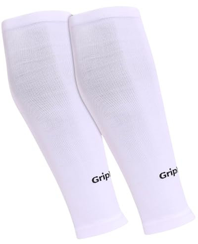 GripNin9 Stutzen ohne Socken Fußball Herren Kinder Einheitsgröße Atmungsaktive abgeschnittene Fußballstutzen in schwarz weiß rot blau grün gelb One Size Football Sleeves Tubes Beinlinge Stulpen