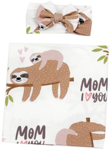 HEMOTON Babydecke Aus Baumwollmaterial Mit Stirnband Für Mädchen Und Junge Geeignet Für Neugeborene Und Kleinkinder Als Geschenk Für Familien Bettdecke Und Strickdecke Für Hause Oder Fotos