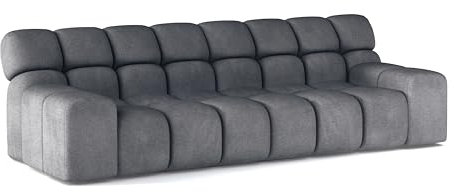 DomoHome - Campile Big Sofa mit Schlaffunktion 288 cm Breit Schlafsofa, modern Couch, Wohnzimmer Möbel, Elektrisch ausfahrbarer Sitz (Eden 19)