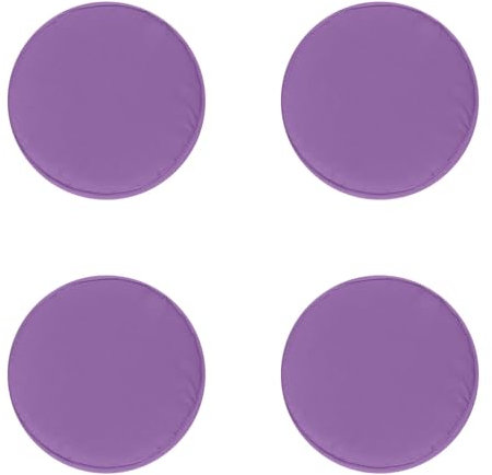 Factorys 4er-Set Stuhlkissen rund 30cm Sitzauflage Waschbarekissen rutschfest & gemütlich für Stühle Indoor Outdoor Sitzkissen (Lila)