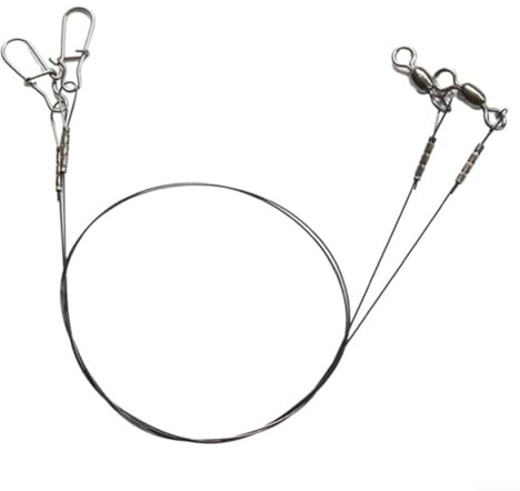 2x Fishing Titanium Wire Leader Line The Key to Successful Fishing (30cm 14kg)