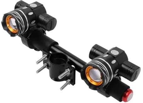 JASMKLX Faro LED Apto for Patinete eléctrico Xiaomi M365 /Pro, for Zoom, batería de 1200mAh, Recargable por USB, 150LM, XM-L T6, lámpara Frontal(For M365)