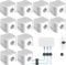 ZYNERY 12 PCS Magnetic Cable Clips, Cable Holders Cable Clips White Cable Organizers for USB Charging Cables Power Cables Audio Cables (White)