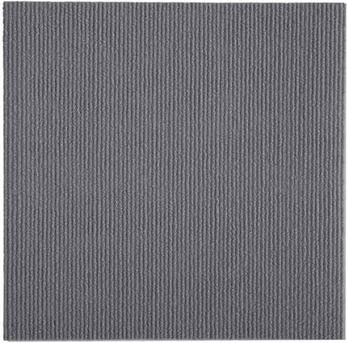 CSYQPDMBDL Dalle Moquette, Dalles de Moquette, 12 X 12 DIY Polyester Home Furnishings Floor Tiles Rug for Bathroom Garage Flooring Protection(Dark Gray)