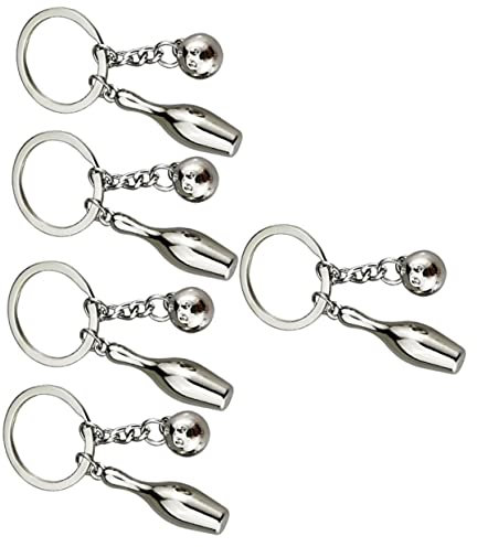 MUSISALY 5stücke Bowling-schlüsselanhänger Aus Zinklegierung Sport-accessoire Anhänger Für Schlüssel Oder Rucksack Robust Und Langlebig