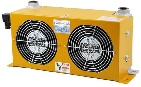 AH0608TL-CA Raffreddatore ad aria idraulico Radiatore olio raffreddato ad aria Raffreddatori olio idraulici in alluminio serie AF Plate-Fin 60L / MIN con alta efficienza(24V)