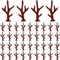 Zghhc Weihnachts-hirschhorn, 20 Paar Mini-geweihe Zum Basteln, Beflockung, Hirschgeweih-haarspangen, DIY-Stirnband-zubehör, Niedliches Gefälschtes Geweih, Foto-Requisiten, Dekoration